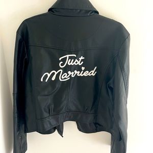 David’s Bridal Just Married Leather Jacket NWT